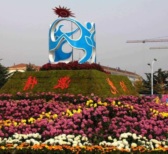 西藏 城市广场菊展施工